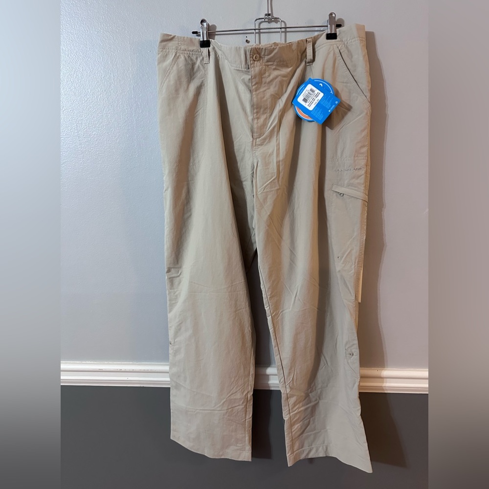 Brand New Columbia PFG Omni-Shade Pants Womens 20W Tan Outdoor Lightweight